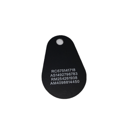 RFID-tagg, pear kombi EM/Mifare (epoxy/bakelit) märkt med systemnummer
