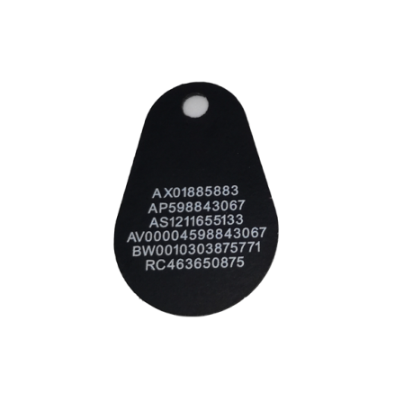 RFID-tagg, pear EM (epoxy/bakelit) märkt med systemnummer